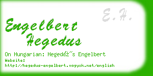 engelbert hegedus business card
